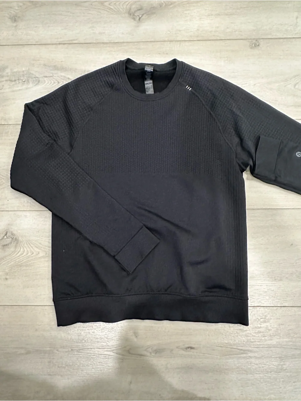 Lululemon Black Merino Wool Seamless Long Sleeve Top S/P